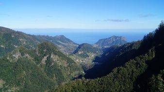 summer Madeira aerial View