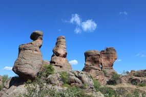 stone cliffs in the mountains of bulgaria