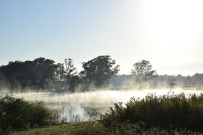 morning fog over the river
