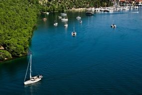 panorama of the harbor in Dalmatia
