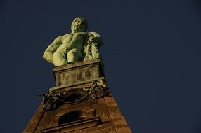 statue of hercules in Wilhelmshoehe mountain park