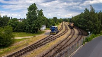 Locomotive on a Railway