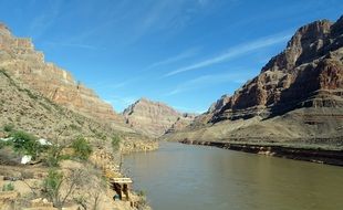 Grand Canyon durty River Colorado view
