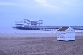 pier in haze in Weston-super-mayor