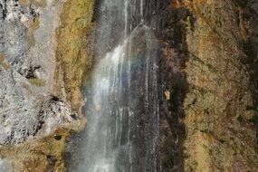 waterfall on a rock in austrian tyrol