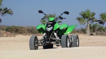 quad bike on the off-road