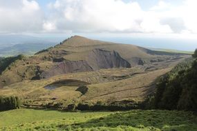 panorama of mountains in the Azores