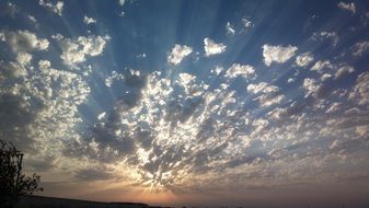 Landscape of Clouds on a sunset sky
