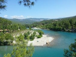 summer Lake landscape in Turkey