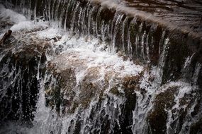 Landscape of large waterfall
