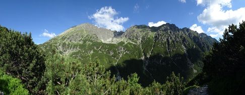 panorama of picturesque Tatras on a sunny day