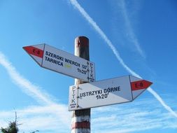 Hiking trail signs