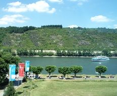 panoramic view of the Rhine in Andernach