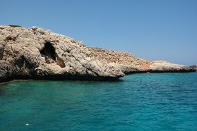 rock on the coast of the island