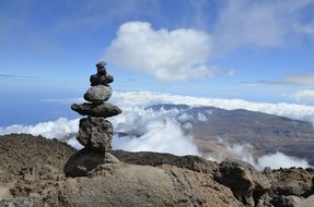 mountain of stones on the mountain