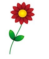 delightful Red Flower drawing
