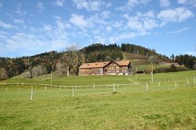 old Farm building on hill side, switzerland, Canton Of Appenzell