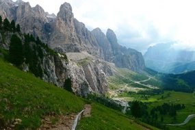 Mountain green valley panorama