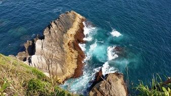 rocky coast in Shikoku, Japan