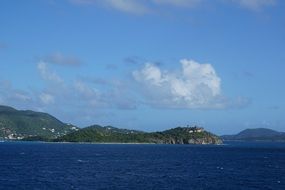 view from the water to the british virgin islands
