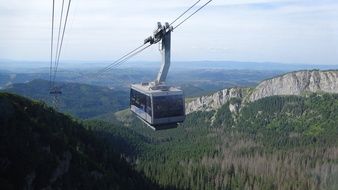 Landscape with the rollercoaster on Tatry Mountains