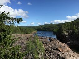 landscape of the river view from the cliff