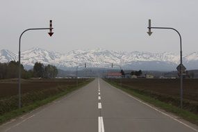 smooth road with marking in japan