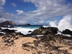 Summer vacation on a tropical ocean beach