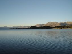 calm tranquil lake in the evening