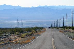 panoramic view of endless highway in america