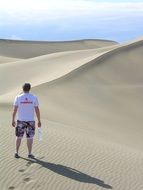 man in sand Desert in Spain