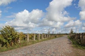 paved road on the island of Rugen, Germany