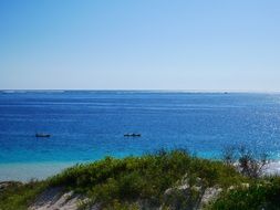 panorama of the beach on the ocean on a sunny day
