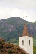 white church in Seychelles