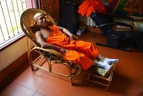 Monk Sleeping Temple Tropical