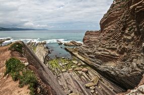 rocky cliff on the coast of cantabrico
