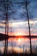 Sunset Nature Finland Landscape