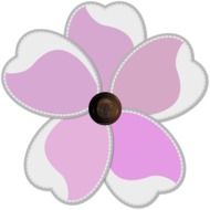 white pink flower