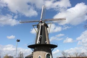 traditional windmill in the netherlands