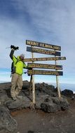 man on the mount Kilimanjaro