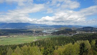 landscape of Carinthia Lake and mountains