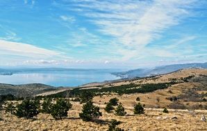 mountains at sea coast, scenic wild Landscape, Croatia