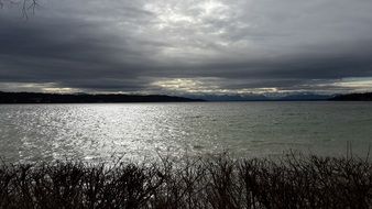stormy sky over the lake