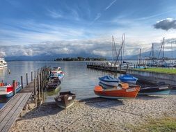 boats on a lake in Bavaria
