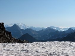 sunny day over the alps