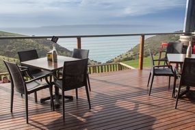 hotel terrace on kangaroo island