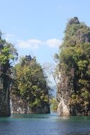 scenic rocks in water, thailand, Khao Sok National Park