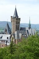 panorama of a medieval castle in Wernigerode