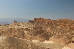 Zabriskie Point located east of Death Valley