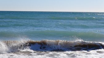 tide on the sandy beach